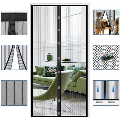 Anti Mosquito Fly Curtains For Doors Screen Magnetic Mosquito Net Door Window Automatic Closing Mesh For Kitchen Living Room