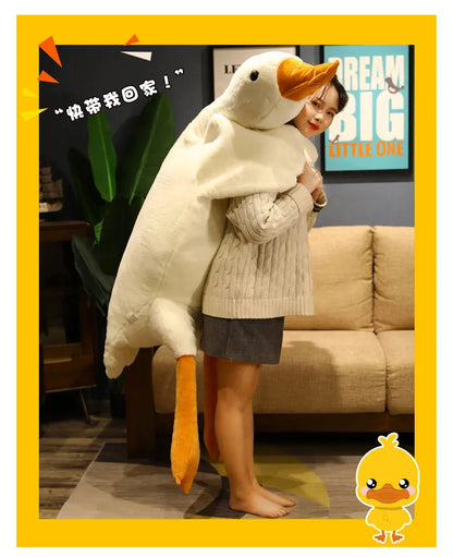 Pato gigante de peluche de ganso súper suave