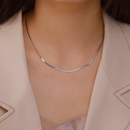 SSnake Chain Necklace for Women Men Gold Color Jewelry Gift Hot