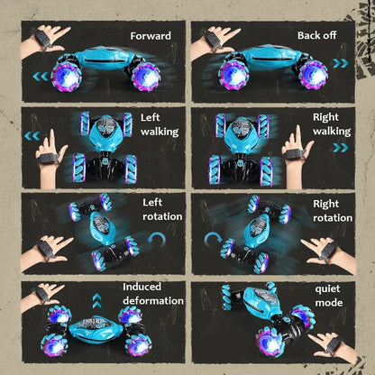 Coches eléctricos LED de acrobacias de escalada con control remoto