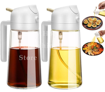 Botella pulverizadora de aceite de cocina, pulverizador de aceite de oliva para cocinar, 200/300/500 ml, botella pulverizadora neumática, dispensador de aceite en aerosol para barbacoa y fitness.