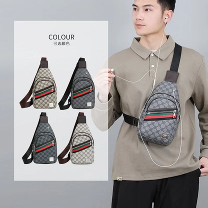 Bolso bandolera de moda con orificio para auriculares