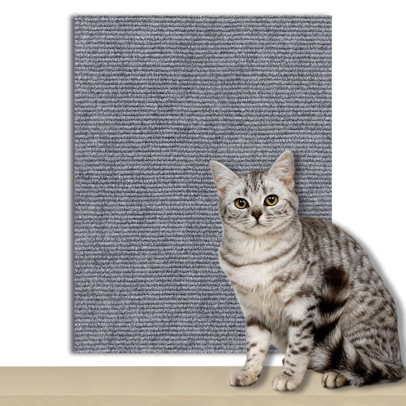 Alfombra autoadhesiva para rascar gatos, tablero para pared, antiarañazos, para sofá, bricolaje, protección para patas, afilable y recortable.