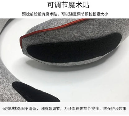 Almohada de viaje para el cuello con espuma viscoelástica en forma de U