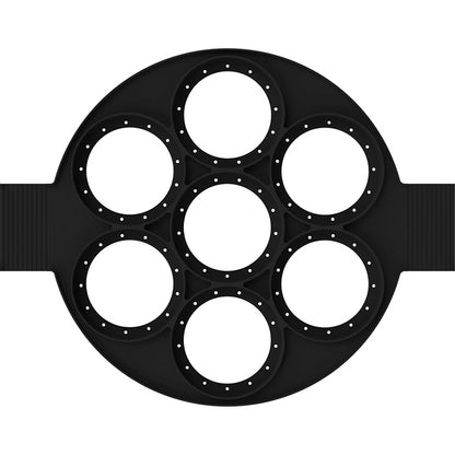 Molde antiadherente de silicona para hornear panqueques con 7 agujeros y múltiples formas, moldes para huevos fritos para cocinar en familia y utensilios de cocina.