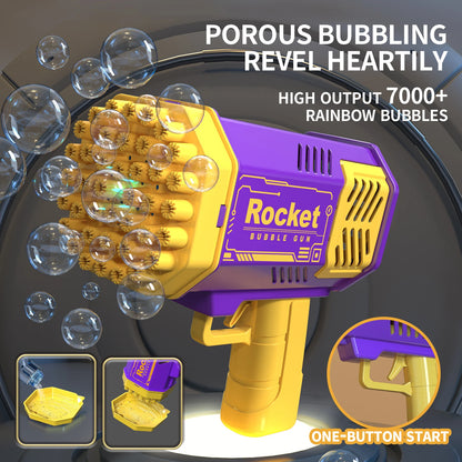 Pistola de burbujas automática eléctrica con luz LED