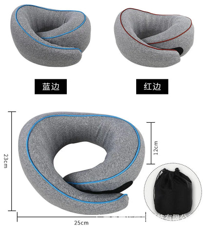 Almohada de viaje para el cuello con espuma viscoelástica en forma de U