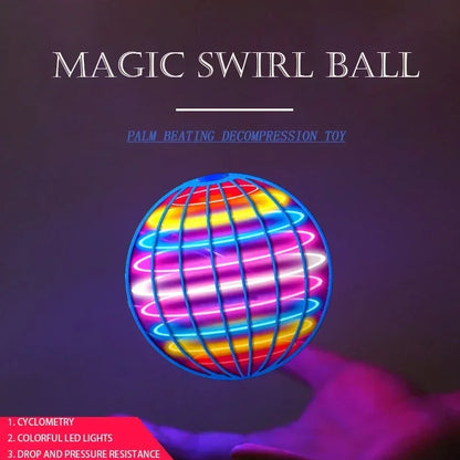 Flying Ball Boomerang Flyorb Magic With LED Lights Drone Hover Ball Fly Nova Orb Flying Spinner Fidget Toys Children Family Gif