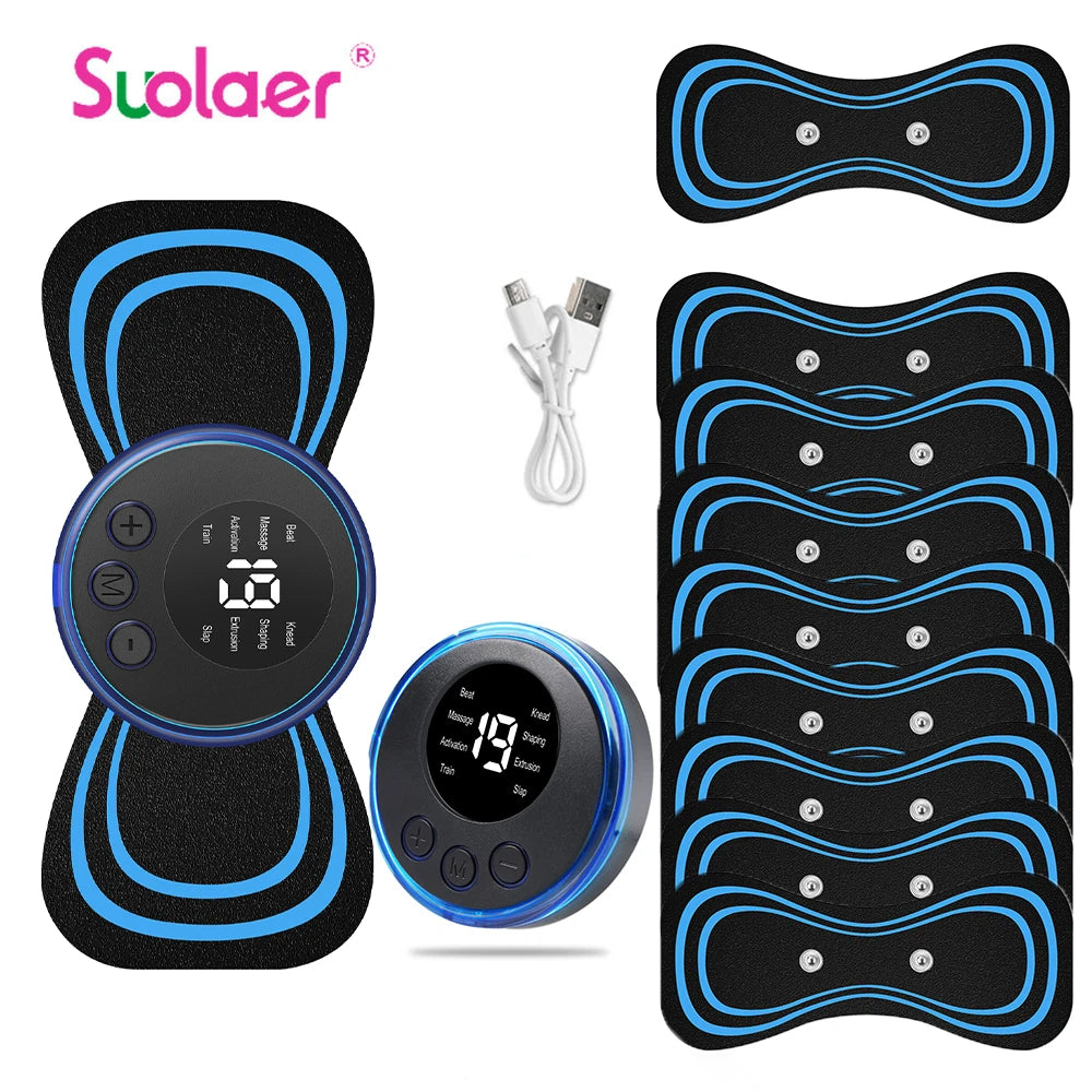 Masajeador de cuello EMS portátil para aliviar el dolor muscular