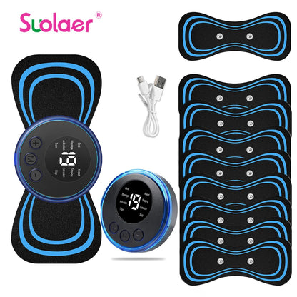 Masajeador de cuello EMS portátil para aliviar el dolor muscular