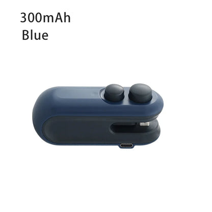 Mini selladora portátil 2 en 1, máquina de sellado de bolsas por calor, recargable por USB, para almacenamiento de alimentos, con clip de sellado, para embalaje.