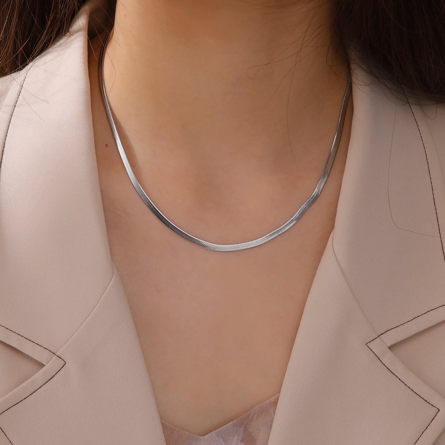 SSnake Chain Necklace for Women Men Gold Color Jewelry Gift Hot