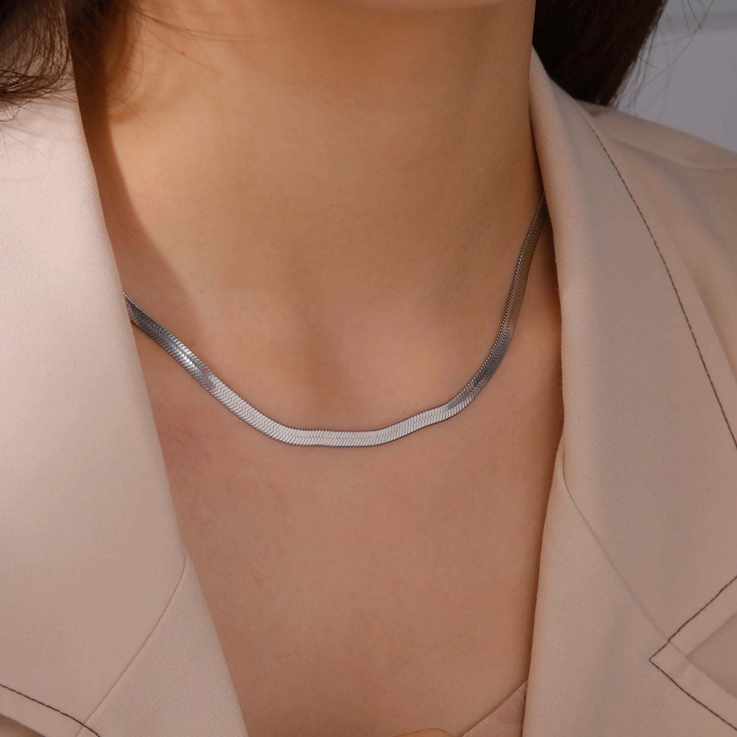 SSnake Chain Necklace for Women Men Gold Color Jewelry Gift Hot