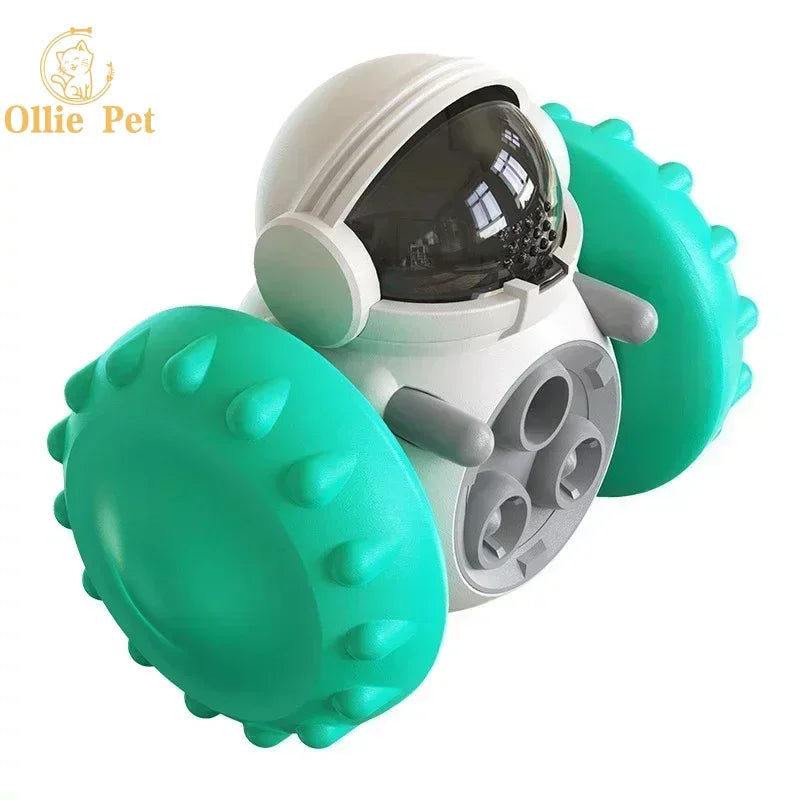 Juguete interactivo para perros, robot de vaso, comedero de comida lenta, dispensador de golosinas para cachorros y gatos, suministros para perros, entrenamiento intelectual.