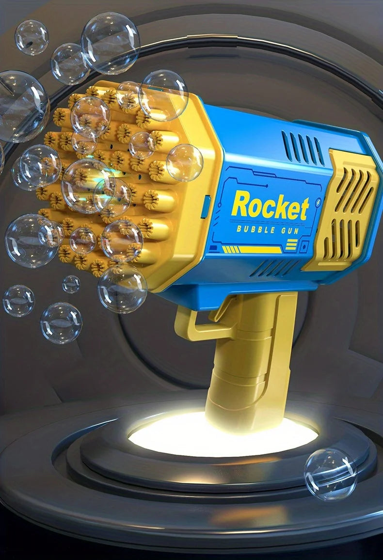 Pistola de burbujas automática eléctrica con luz LED