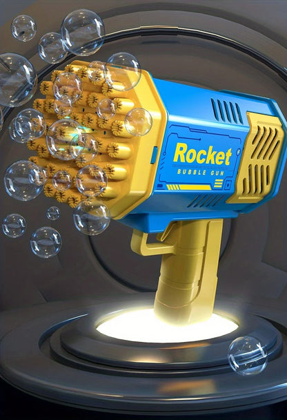 Pistola de burbujas automática eléctrica con luz LED
