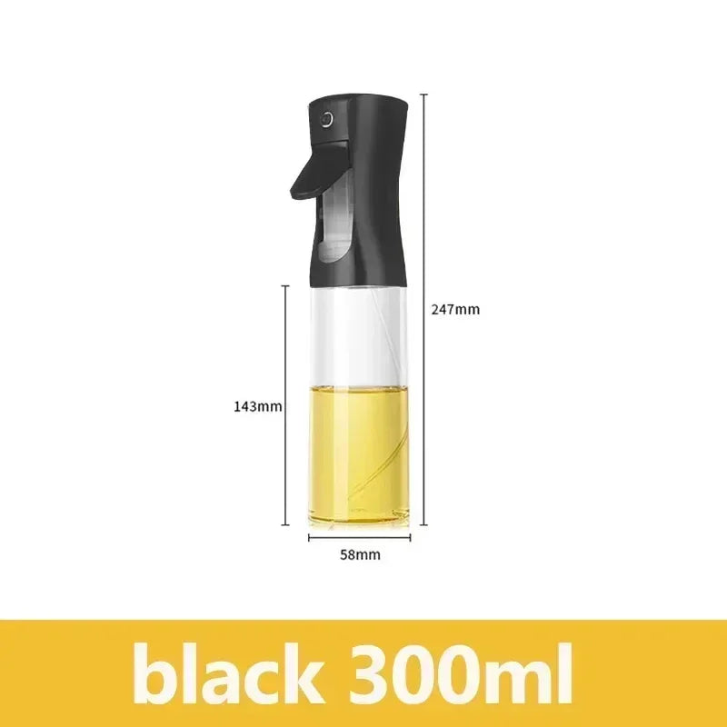 Botella pulverizadora de aceite de cocina, pulverizador de aceite de oliva para cocinar, 200/300/500 ml, botella pulverizadora neumática, dispensador de aceite en aerosol para barbacoa y fitness.