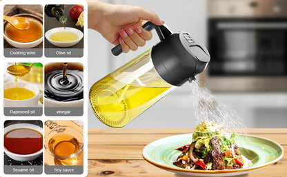 Botella pulverizadora de aceite de cocina, pulverizador de aceite de oliva para cocinar, 200/300/500 ml, botella pulverizadora neumática, dispensador de aceite en aerosol para barbacoa y fitness.