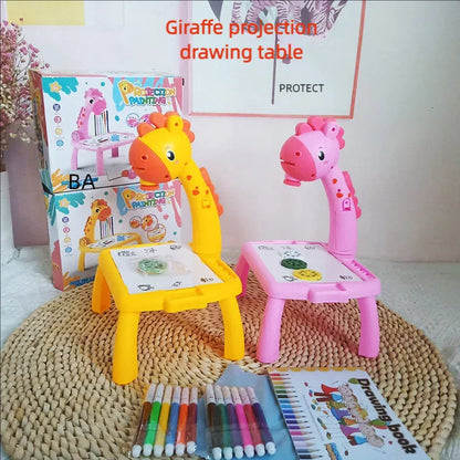 Mesa de dibujo con proyector LED para niños