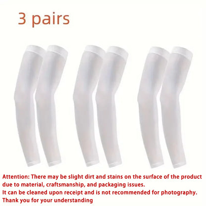 3 Pair of Breathable Sun Protection Sleeves - Breathable &amp; UV Protective Gear for Sports, Driving, &amp; Outdoor Adventures