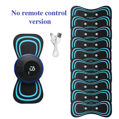 Mini masajeador cervical portátil EMS, camilla eléctrica para aliviar el dolor cervical y relajar los hombros.