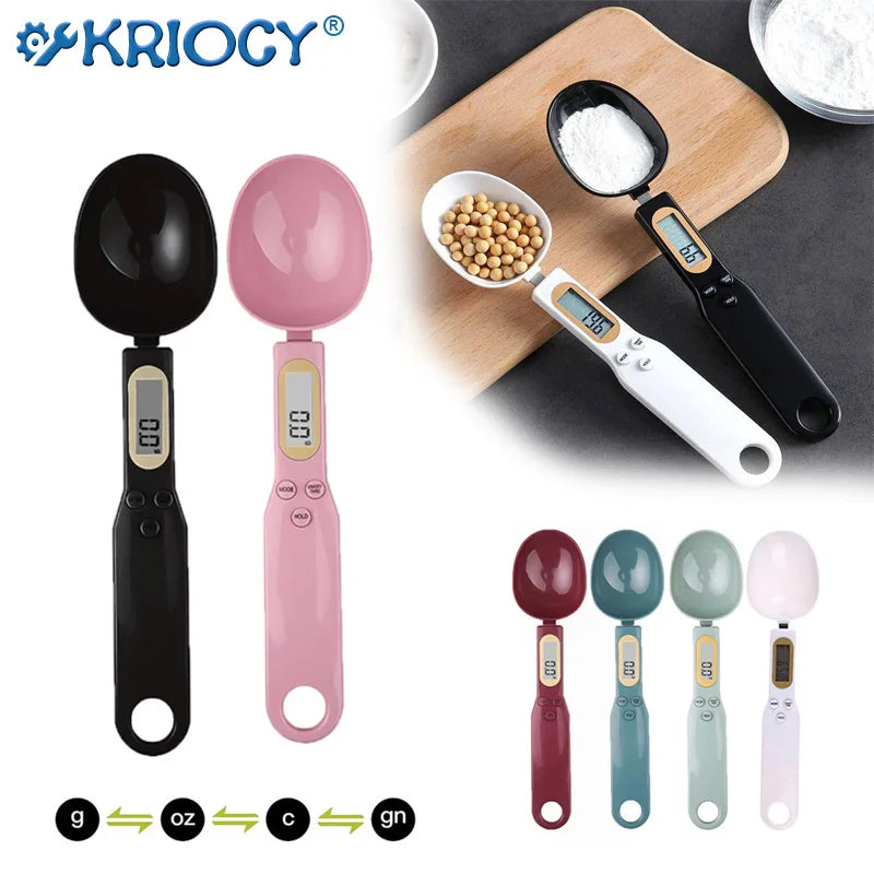 Báscula de cocina electrónica de 500 g y 0,1 g, LCD digital para medir harina, cuchara digital, miniherramienta de cocina para leche y café.