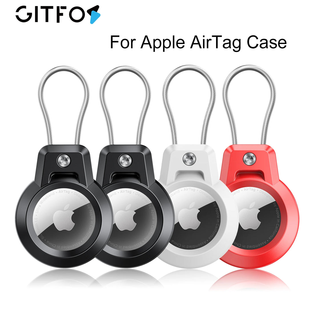 Estuche para AirTag - Funda para llavero AirTag, robusta, 360 grados de protección para AirTags de Apple, soporte para equipaje, mochila, llaves, accesorio AirTag