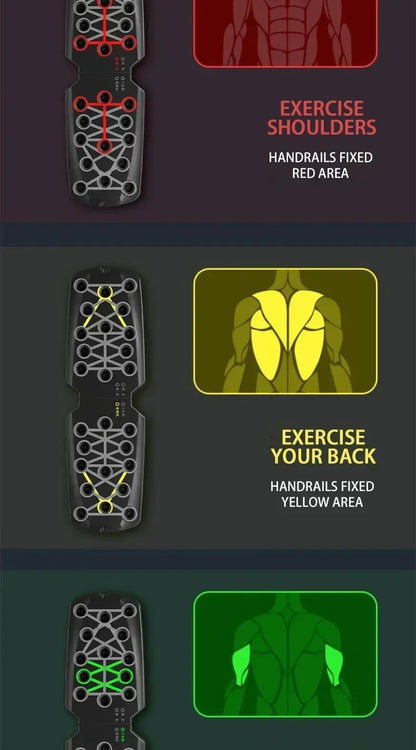 Tabla de flexiones portátil multifuncional de regalo con asas, equipo de fitness plegable para entrenamiento de pecho, abdomen, brazos y espalda.
