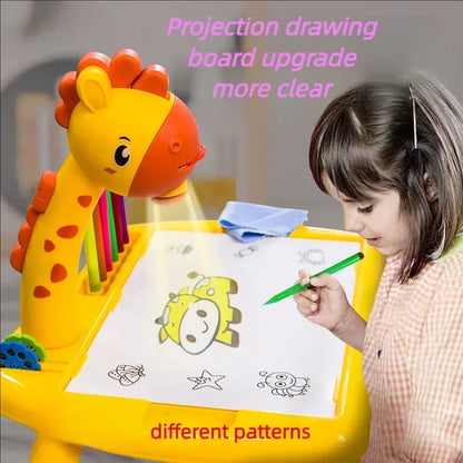 Mesa de dibujo con proyector LED para niños