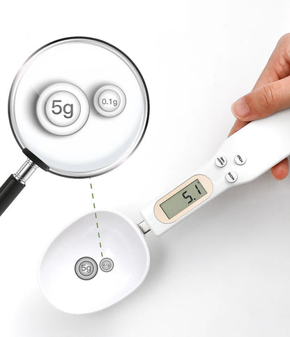 Báscula de cocina electrónica de 500 g y 0,1 g, LCD digital para medir harina, cuchara digital, miniherramienta de cocina para leche y café.