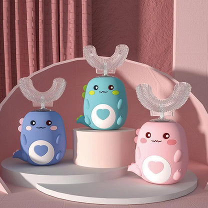 Cepillo de dientes eléctrico sónico en forma de U para niños