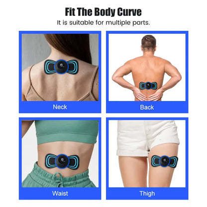 Mini masajeador cervical portátil EMS, camilla eléctrica para aliviar el dolor cervical y relajar los hombros.