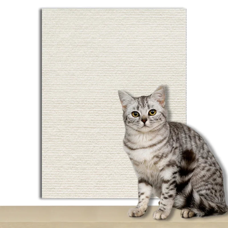 Alfombra autoadhesiva para rascar gatos, tablero para pared, antiarañazos, para sofá, bricolaje, protección para patas, afilable y recortable.
