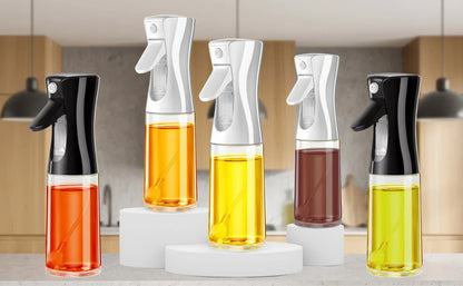 Botella pulverizadora de aceite de cocina, pulverizador de aceite de oliva para cocinar, 200/300/500 ml, botella pulverizadora neumática, dispensador de aceite en aerosol para barbacoa y fitness.