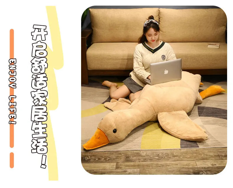 Pato gigante de peluche de ganso súper suave