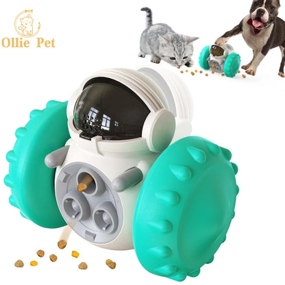 Juguete interactivo para perros, robot de vaso, comedero de comida lenta, dispensador de golosinas para cachorros y gatos, suministros para perros, entrenamiento intelectual.