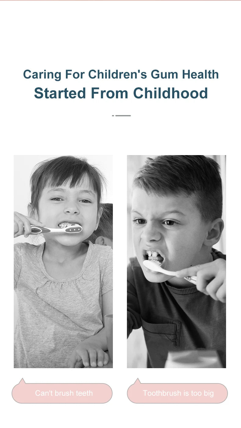 Cepillo de dientes eléctrico sónico en forma de U para niños