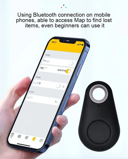 Minirastreador GPS inteligente para mascotas, alarma antipérdida, localizador inalámbrico con localizador de llaves y bolso para niños, recordatorio y control de obturador para selfies.