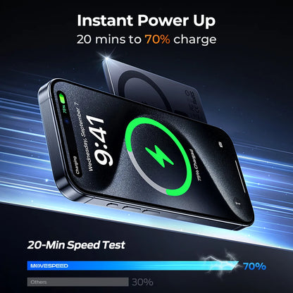 Banco de energía magnético delgado de 5000 mAh con carga rápida