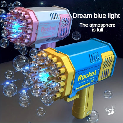 Pistola de burbujas automática eléctrica con luz LED