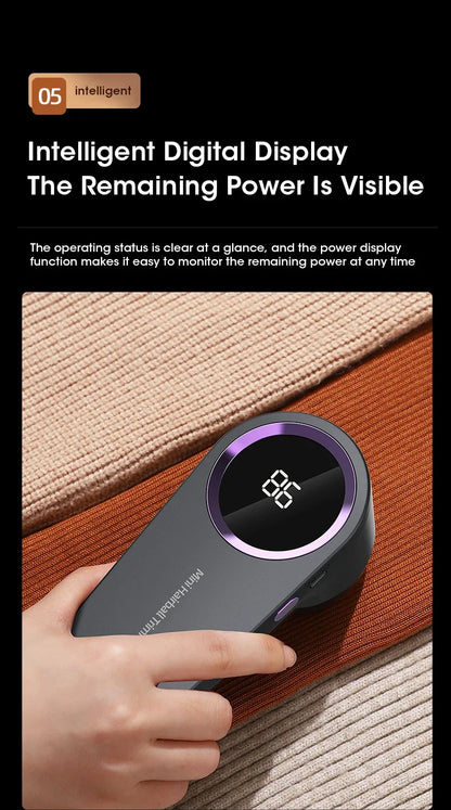 Quitapelusas para ropa, LED, digital, eléctrico, recargable por USB, para suéteres