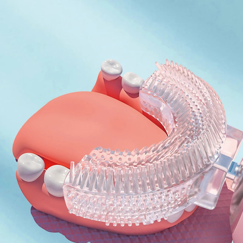 Cepillo de dientes eléctrico sónico en forma de U para niños