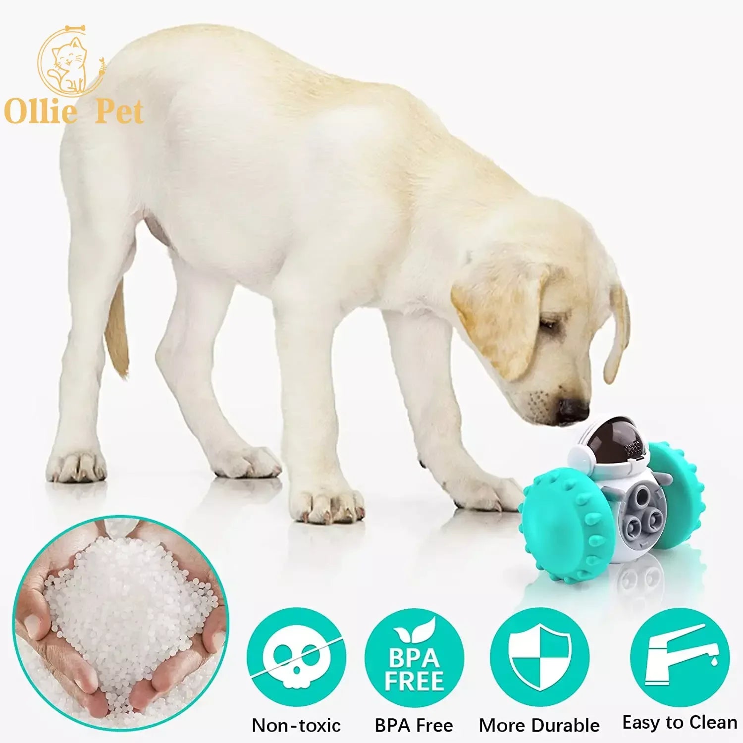 Juguete interactivo para perros, robot de vaso, comedero de comida lenta, dispensador de golosinas para cachorros y gatos, suministros para perros, entrenamiento intelectual.