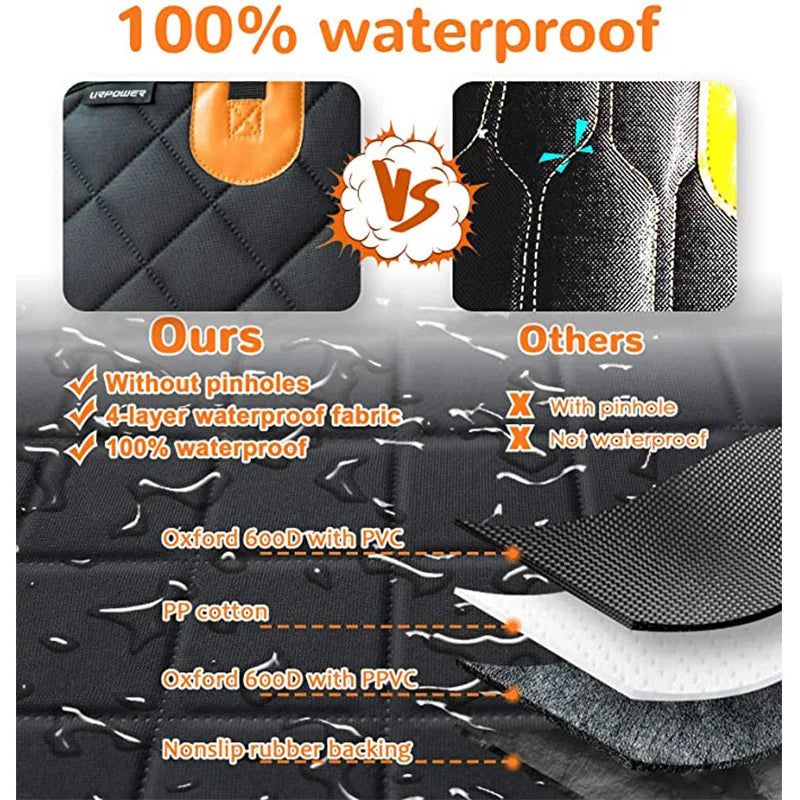 Funda impermeable para asiento de coche de perro para viajes de mascotas