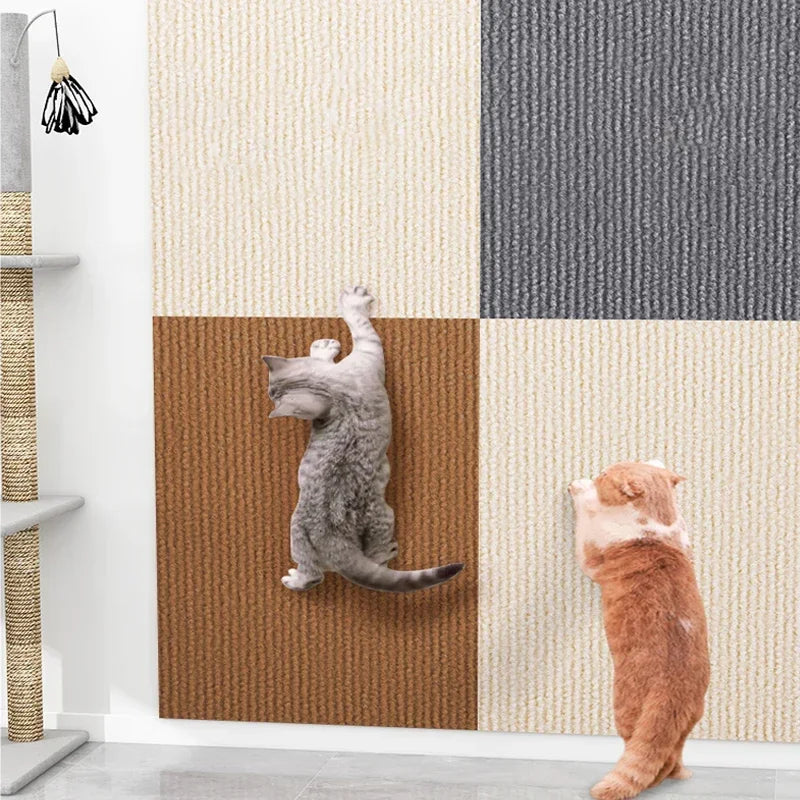 Alfombra autoadhesiva para rascar gatos, tablero para pared, antiarañazos, para sofá, bricolaje, protección para patas, afilable y recortable.