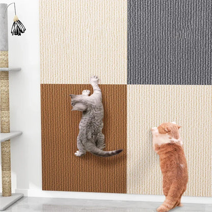 Alfombra autoadhesiva para rascar gatos, tablero para pared, antiarañazos, para sofá, bricolaje, protección para patas, afilable y recortable.