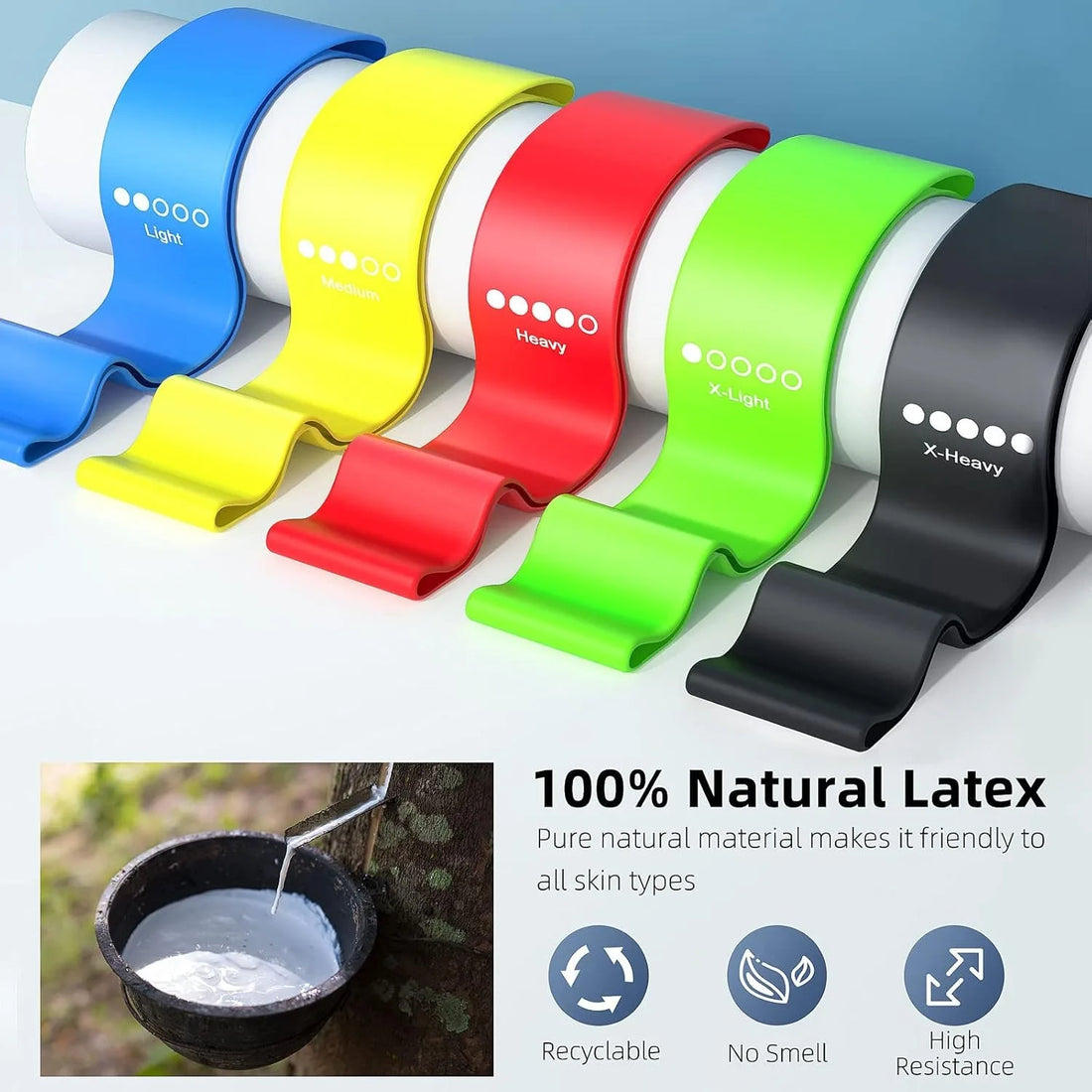 Bandas de resistencia de TPE, juego de fitness, bandas de bucle de goma, expansor de entrenamiento de fuerza, equipo de yoga y gimnasio, bucle de goma elástica.