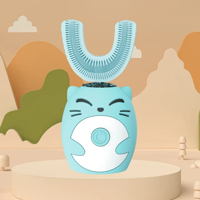 Cepillo de dientes eléctrico sónico en forma de U para niños