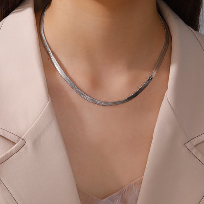 SSnake Chain Necklace for Women Men Gold Color Jewelry Gift Hot