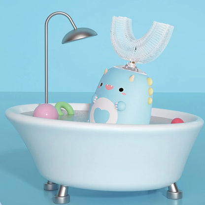 Cepillo de dientes eléctrico sónico en forma de U para niños